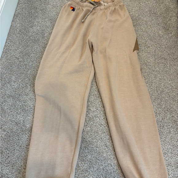 Aviator Nation Beige Crewneck with Lightning Bolt and Matching SweatPants - Picture 5 of 8
